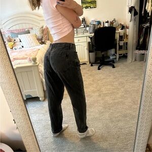 Washed black boyfriend jeans